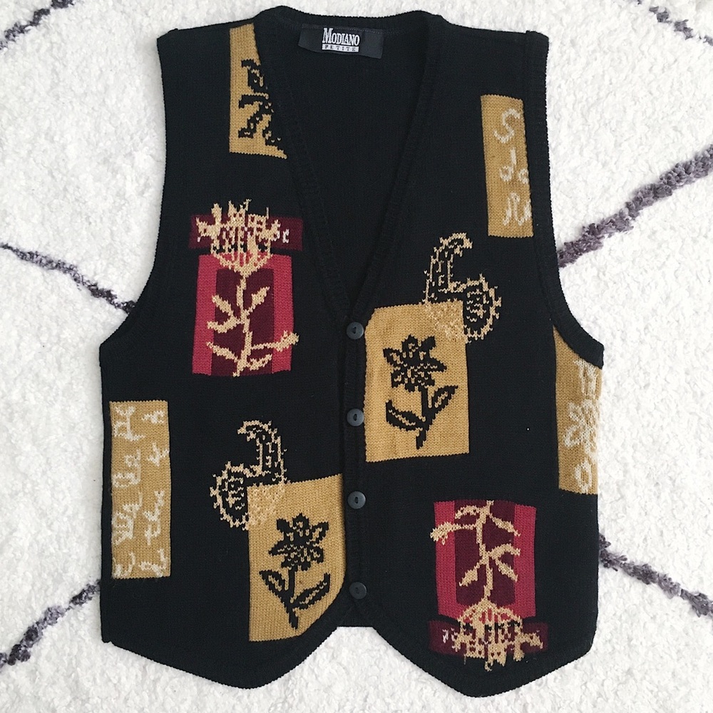 🌷 Vintage Cottagecore Knit Sweater Vest